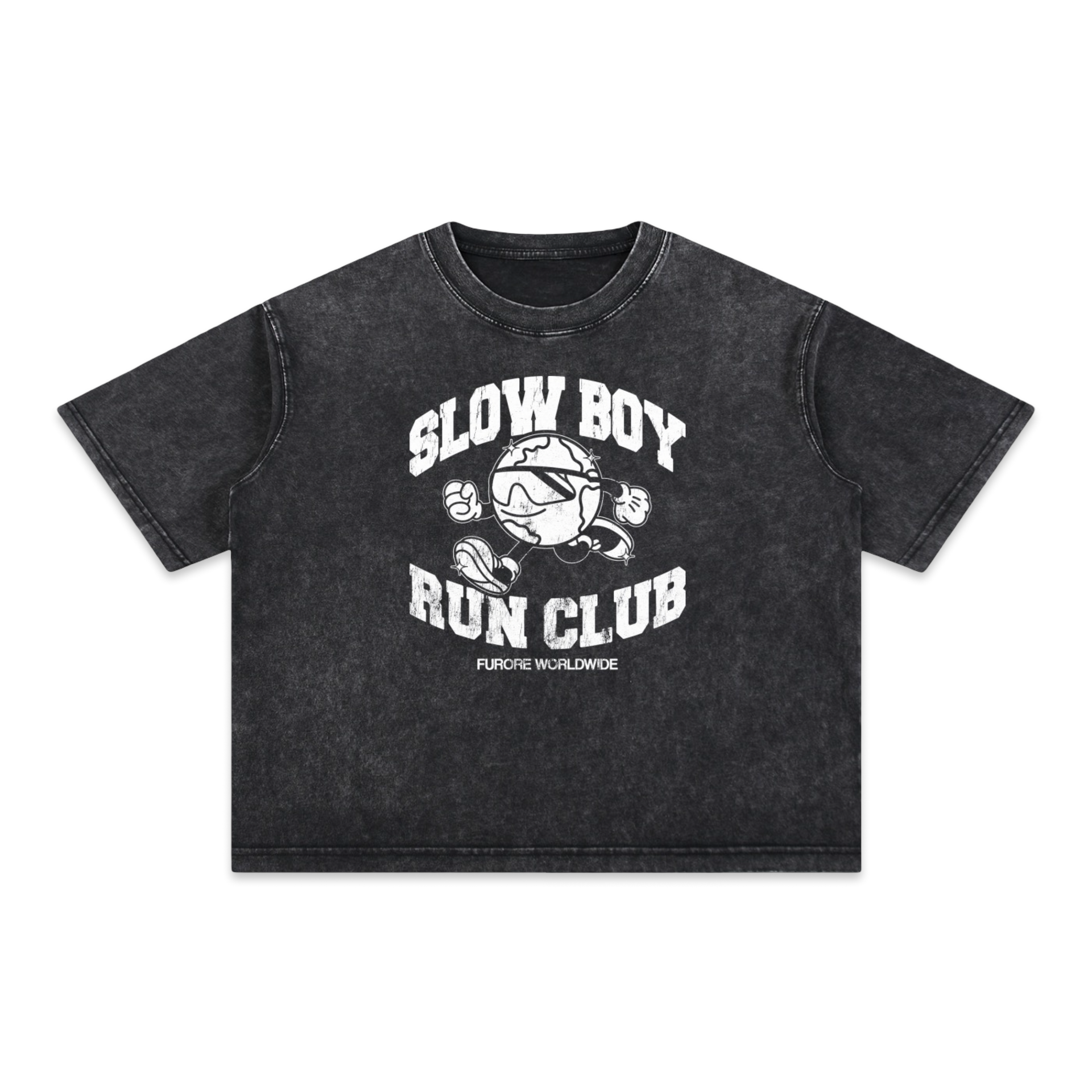 Slow Boy Run Club Tee Black