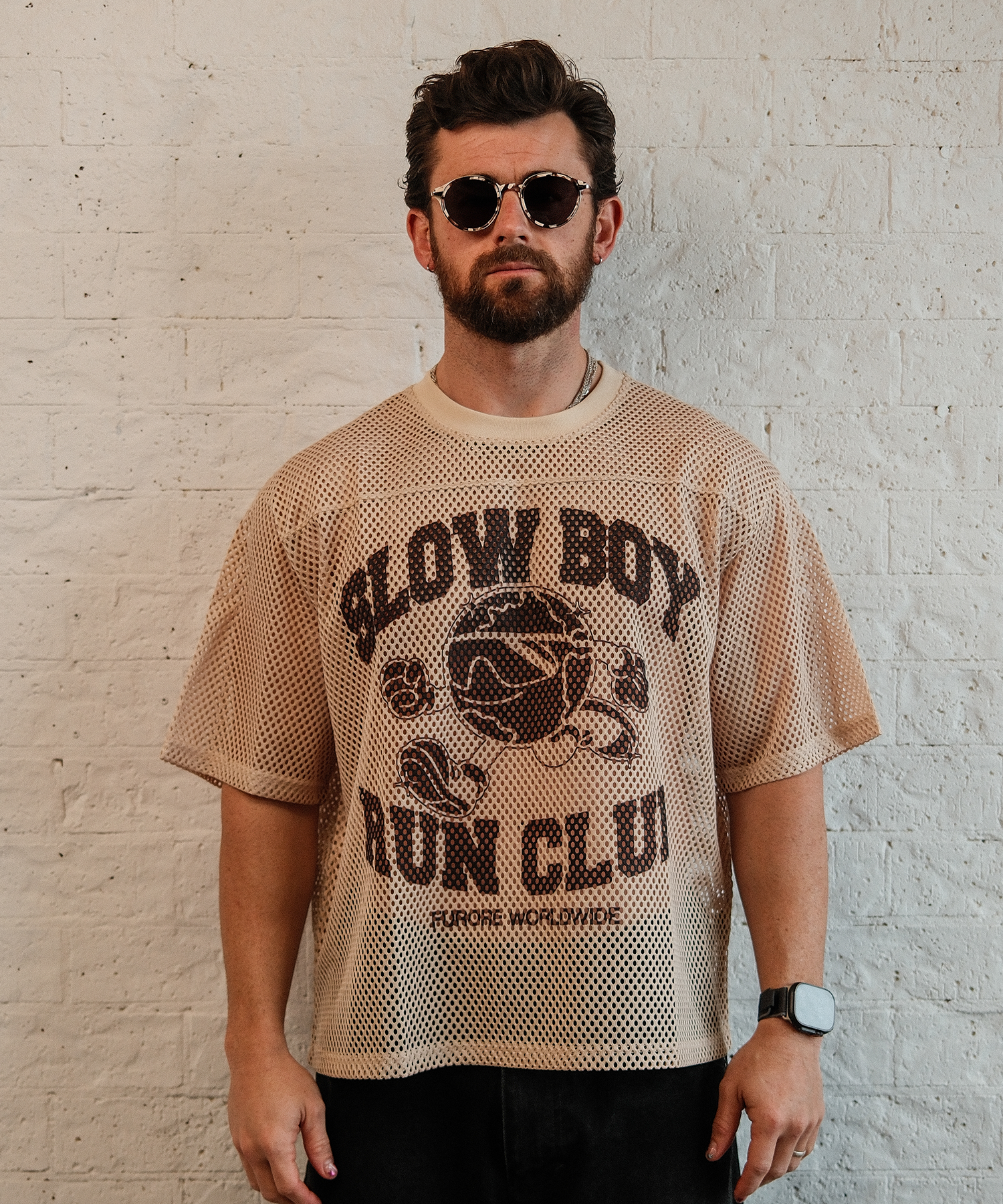SBRC MESH TEE: CAMEL